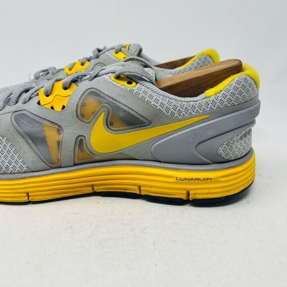 Nike Sneaker Livestrong Lunarlon Running Yellow Gray Mesh Womens Size 7.5 - Picture 3 of 10